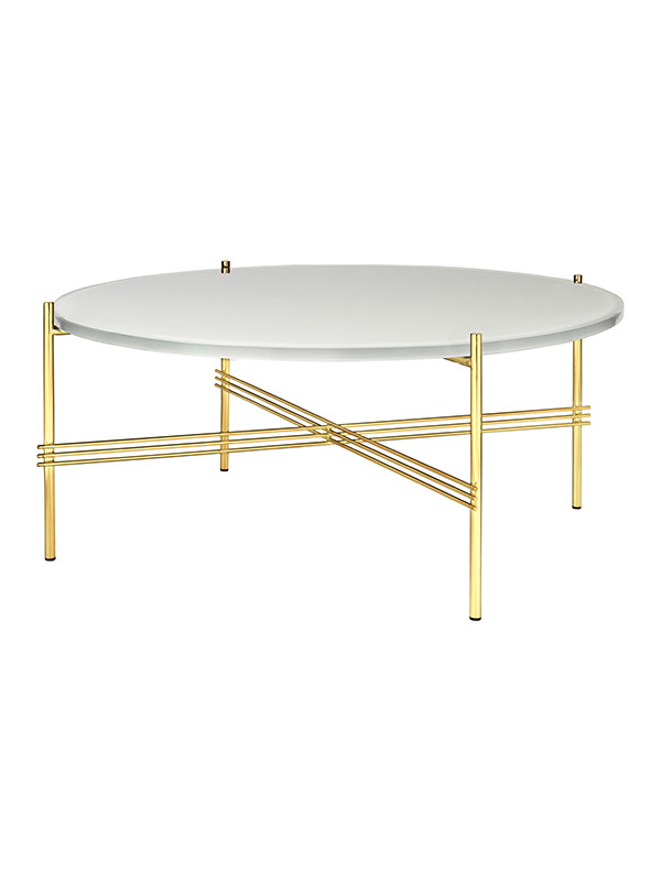 Gamfratesi TS Bord Ø80 fra GUBI (Hvid / messing)