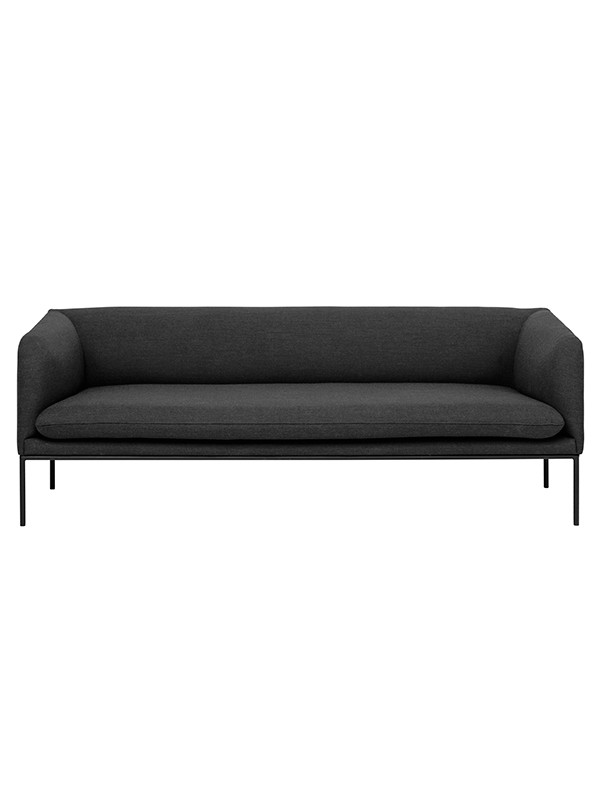 Billede af Turn sofa - fiord by kvadrat - 3 seater fra Ferm Living (9579 Solid Dark Grey)