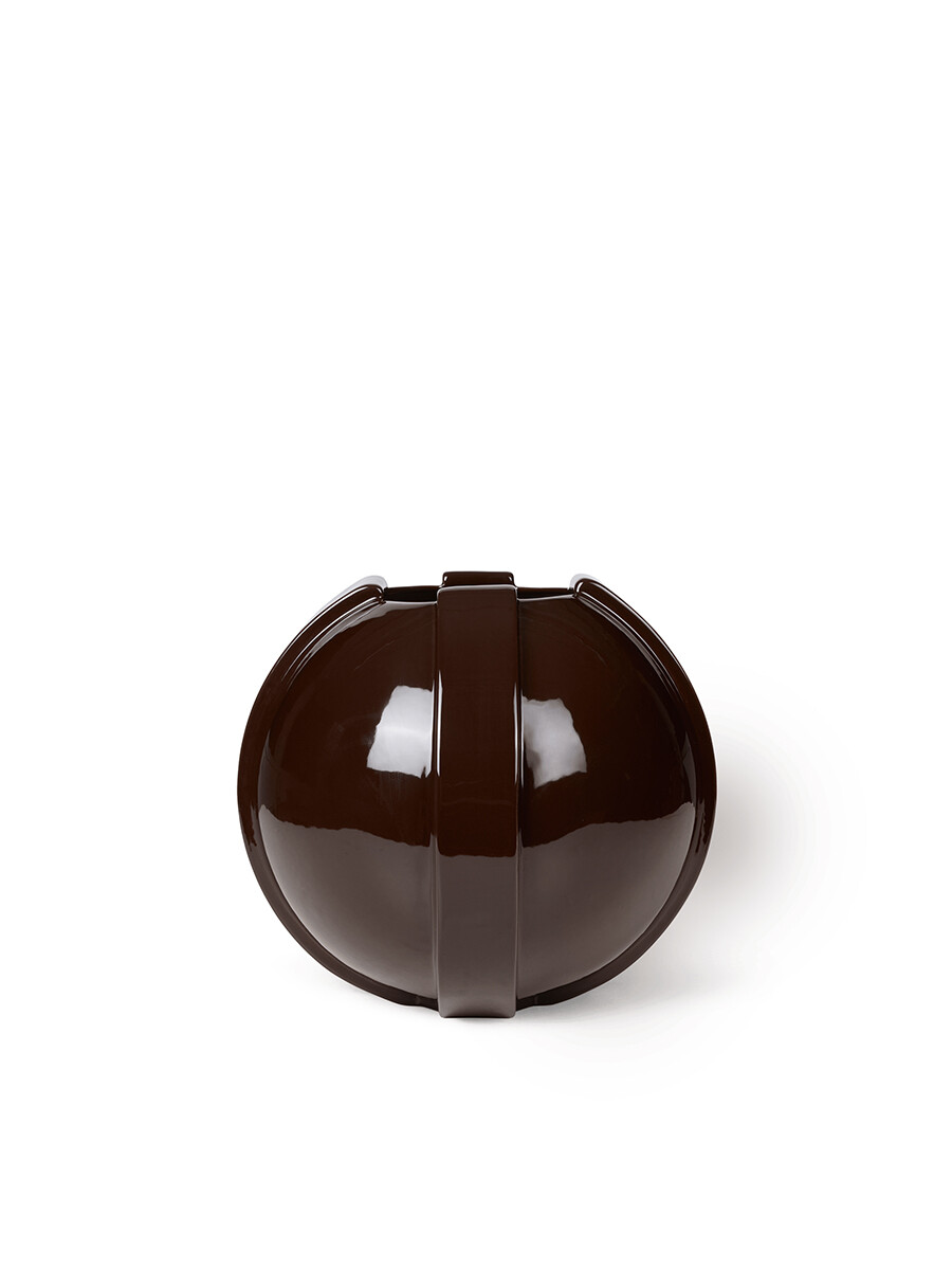 Vinci Vase 01, dark brown fra Louise Roe