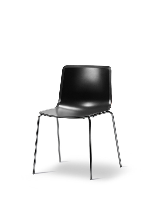Pato Stol fra Fredericia Furniture (Black, Krom)