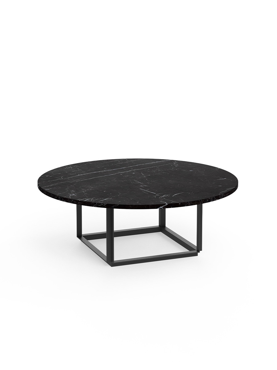 Florence sofabord Ø90, black marquina fra New Works
