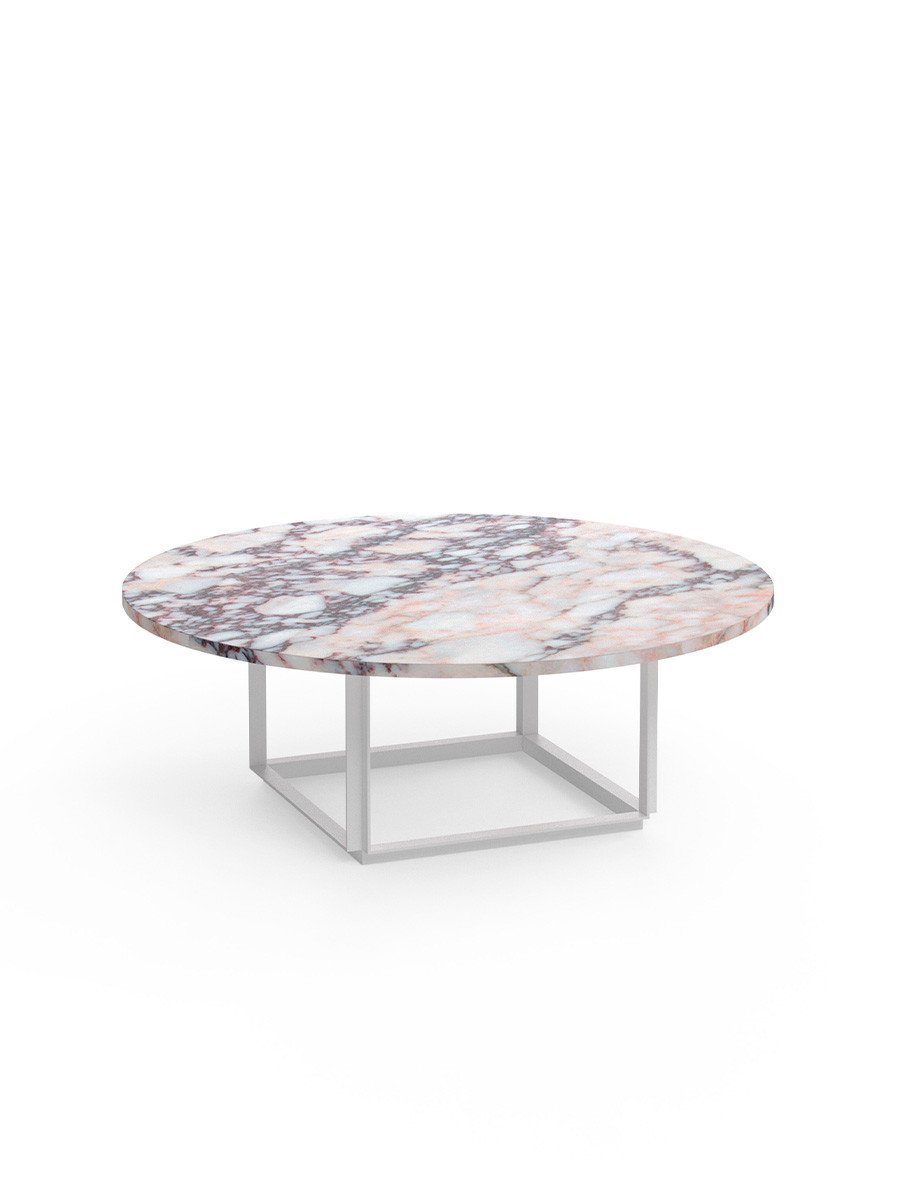 Florence sofabord Ø90, white viola fra New Works