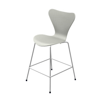 3187 Lav Barstol af Arne Jacobsen (Uden polstring, Farvet ask, Nine grey)