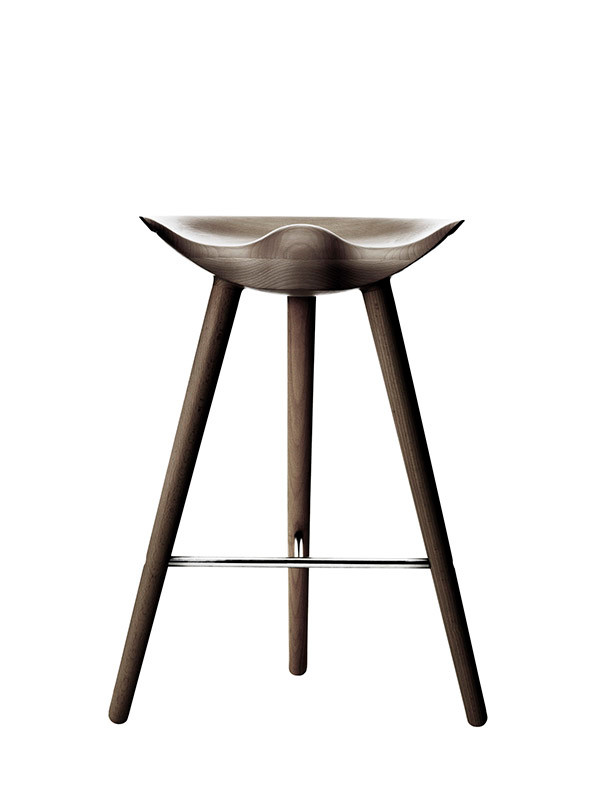 ML42 Barstol 69 cm fra Audo Copenhagen (Brun olieret eg / stål)