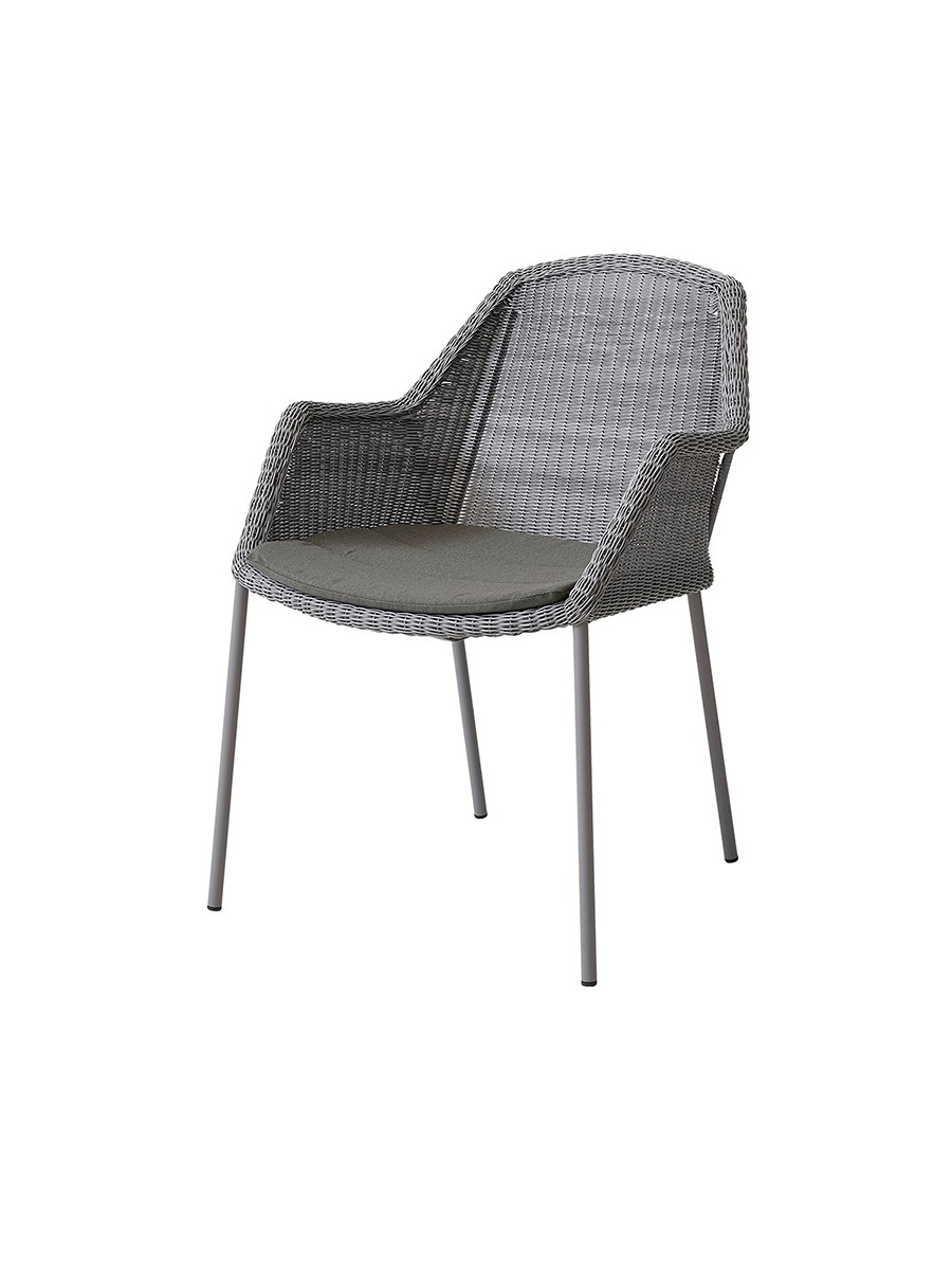 Breeze havestol med armlæn, stabelbar fra Cane-line (Light grey, Taupe, Cane-line Natté)