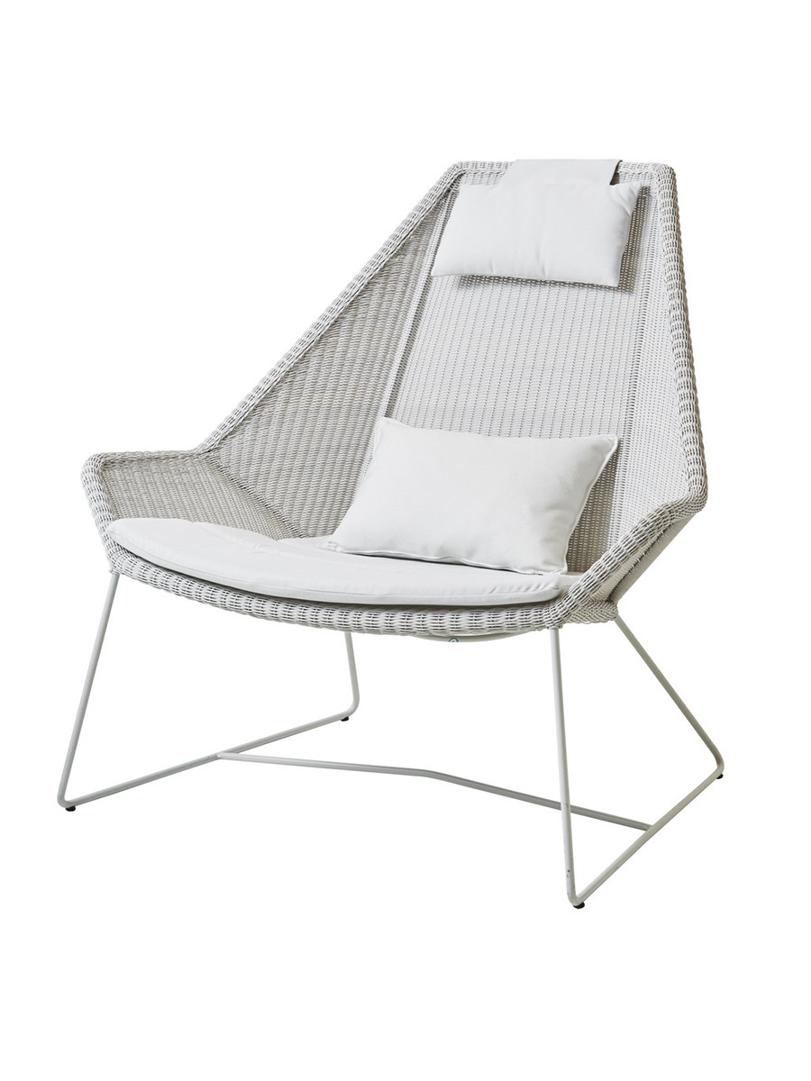 Breeze Highback Stol fra Cane-line (White grey, White, Cane-line Natté)