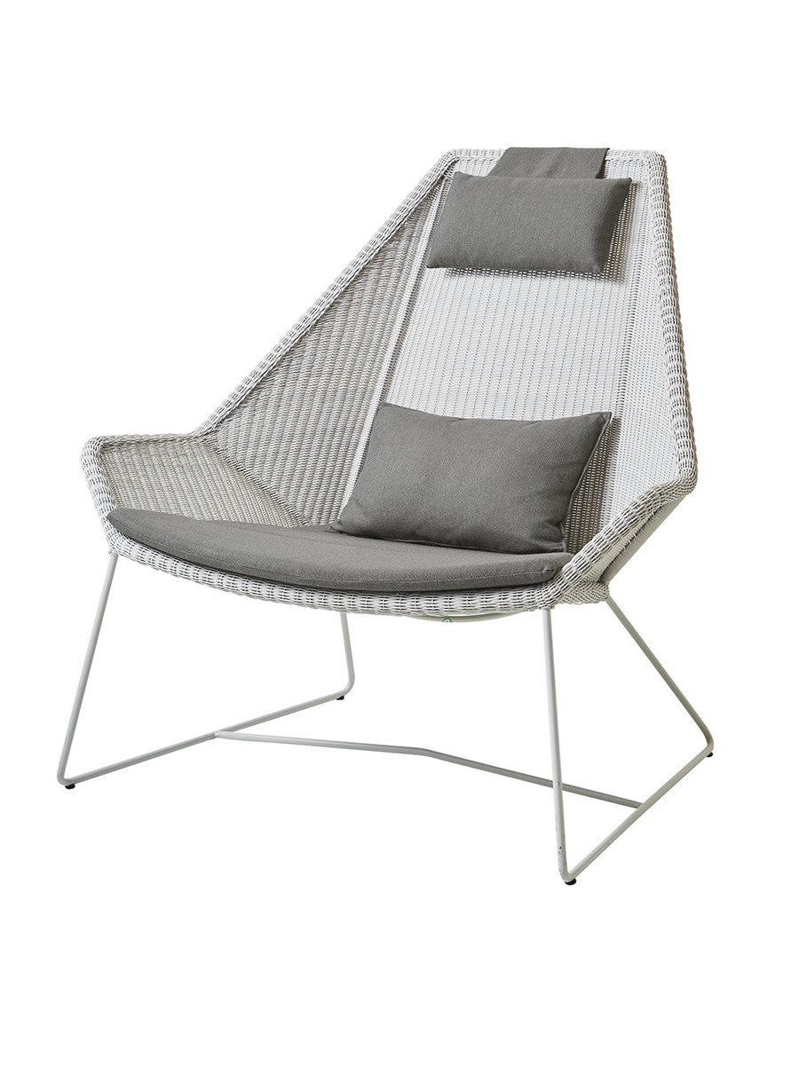 Breeze Highback Stol fra Cane-line (White grey, Taupe, Cane-line Natté)