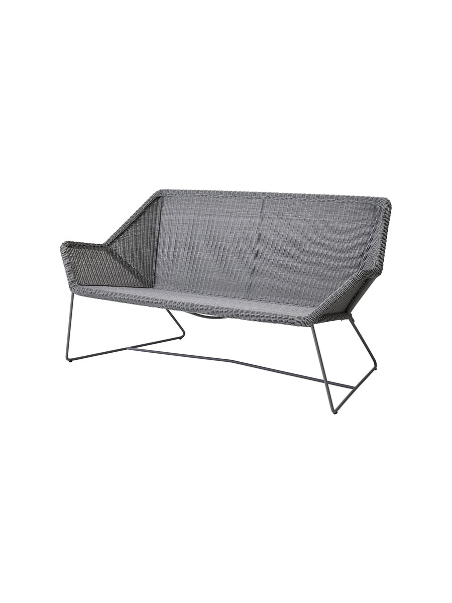 Breeze 2-pers. Loungesofa fra Cane-line (Light grey, Ingen hynde)