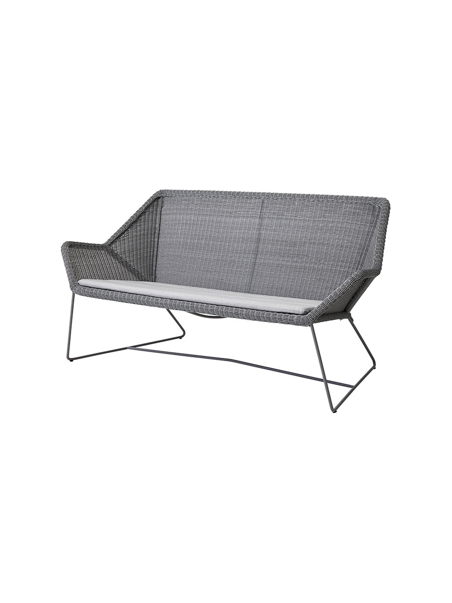 Breeze 2-pers. Loungesofa fra Cane-line (Light grey, Light grey, Cane-line Natté)