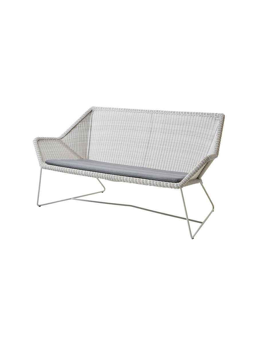 Breeze 2-pers. Loungesofa fra Cane-line (White grey, Grey, Cane-line Natté)