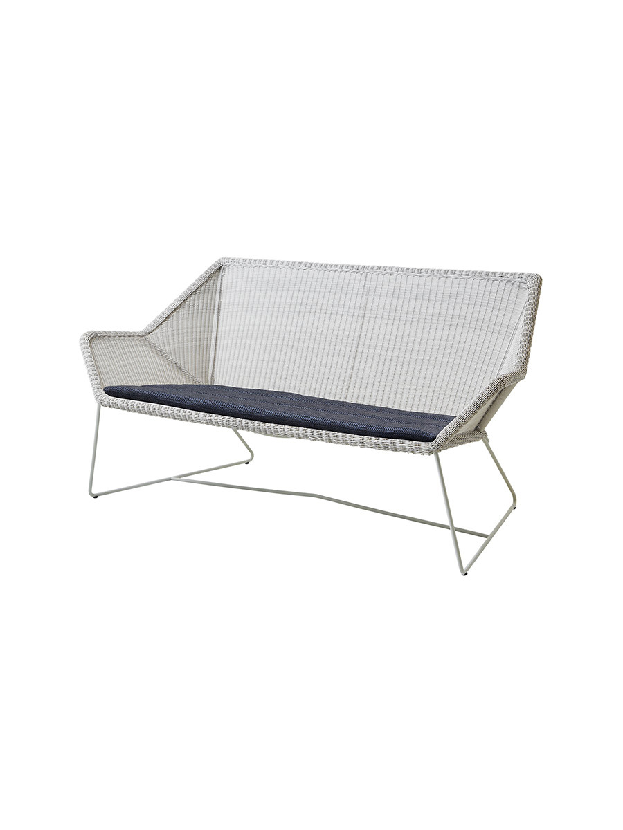 Breeze 2-pers. Loungesofa fra Cane-line (White grey, Black, Cane-line Natté)