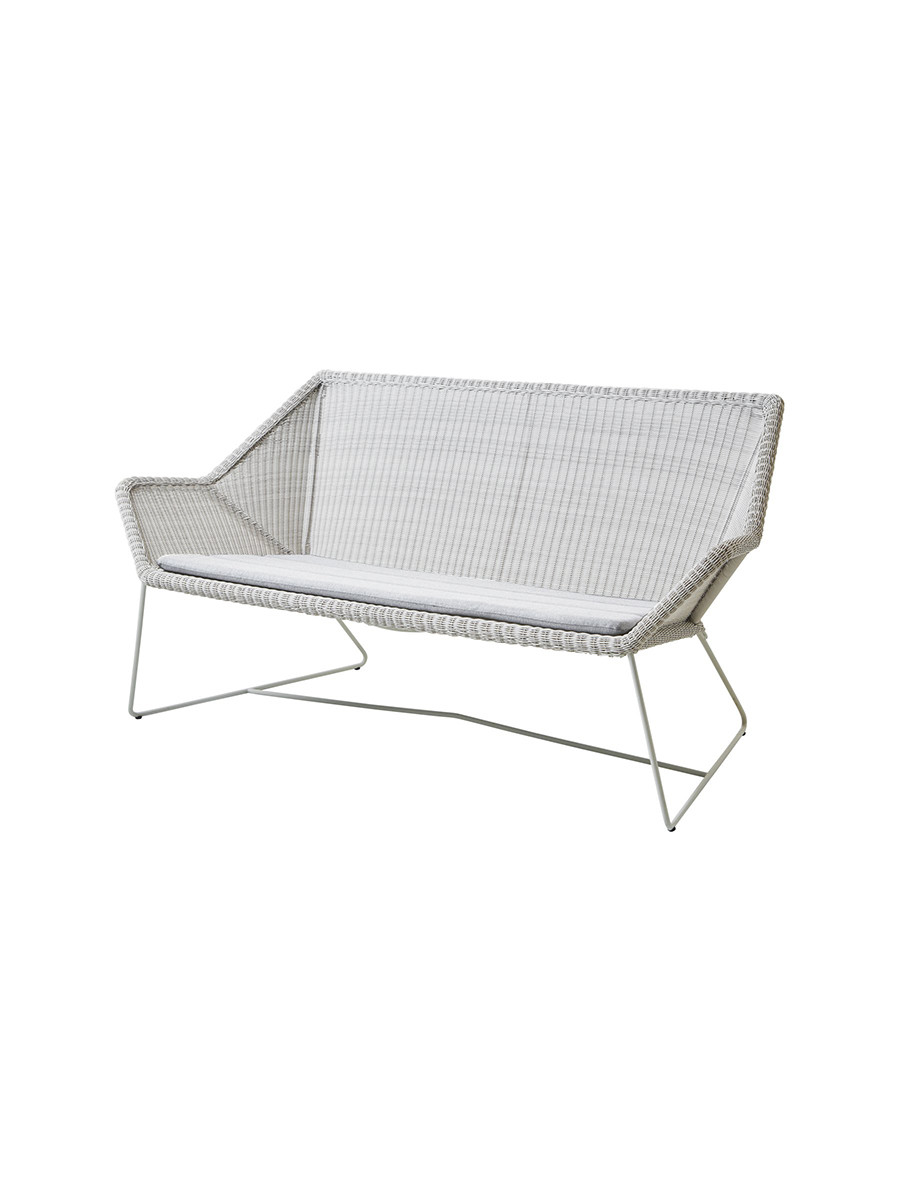 Breeze 2-pers. Loungesofa fra Cane-line (White grey, Light grey, Cane-line Natté)
