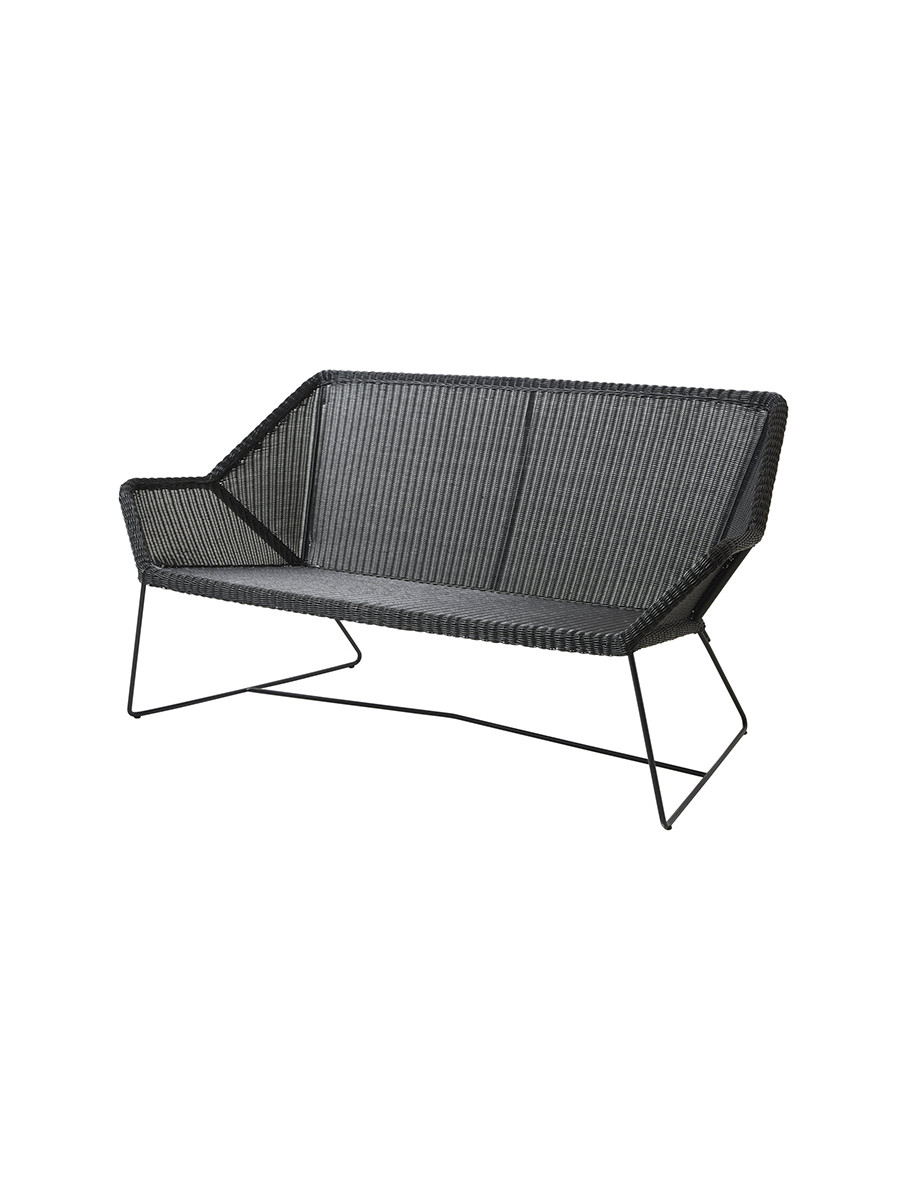 Breeze 2-pers. Loungesofa fra Cane-line (Black, Ingen hynde)