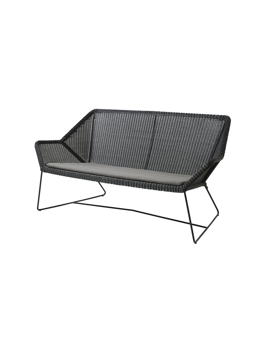 Breeze 2-pers. Loungesofa fra Cane-line (Black, Taupe, Cane-line Natté)