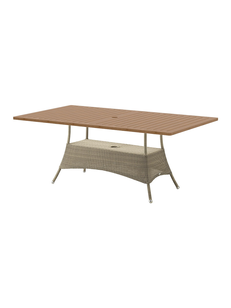 Lansing havebord fra Cane-line (Taupe, Inkl. bordplade i teak)