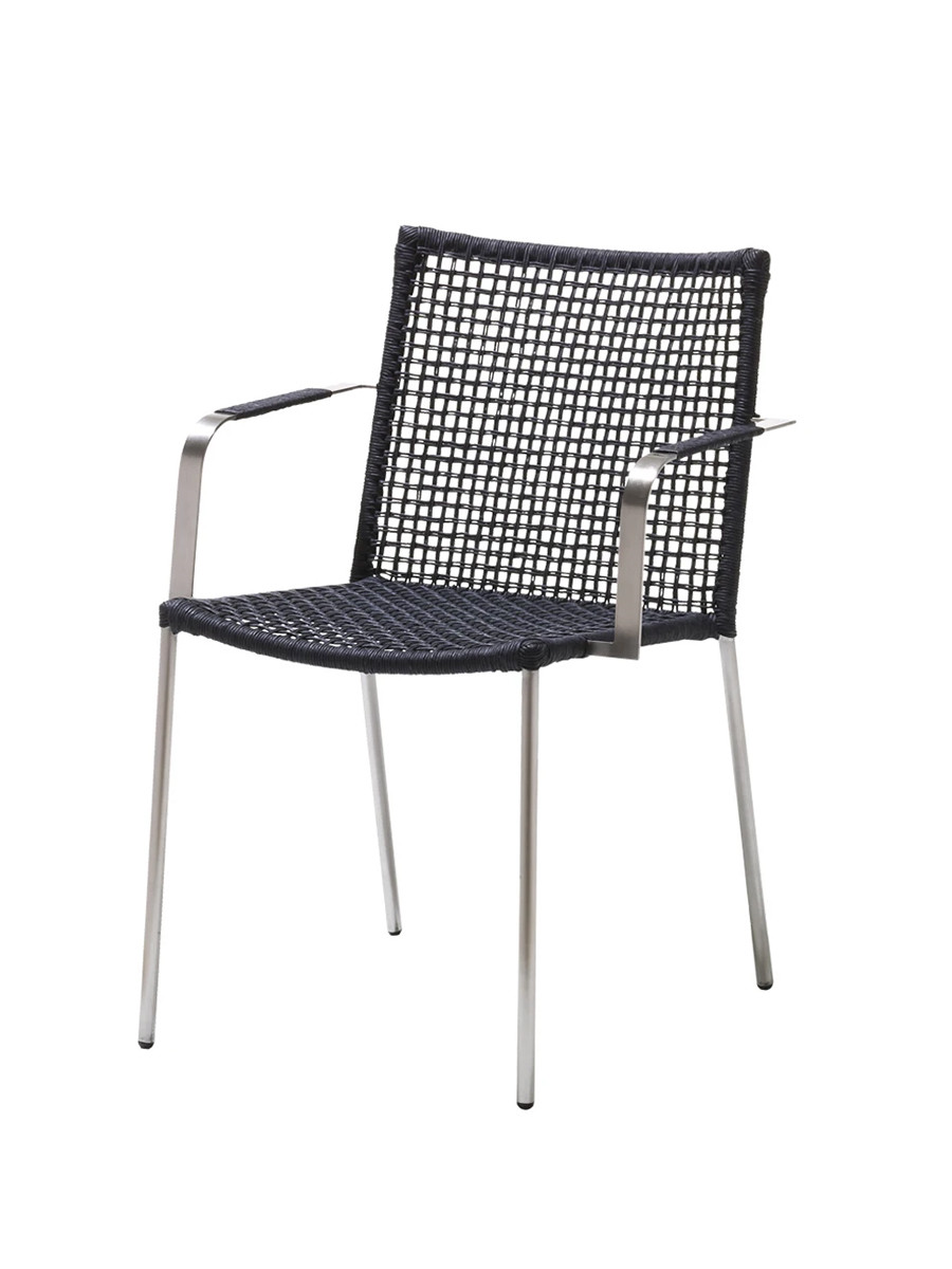 Straw Stol med Armlæn, rope fra Cane-line