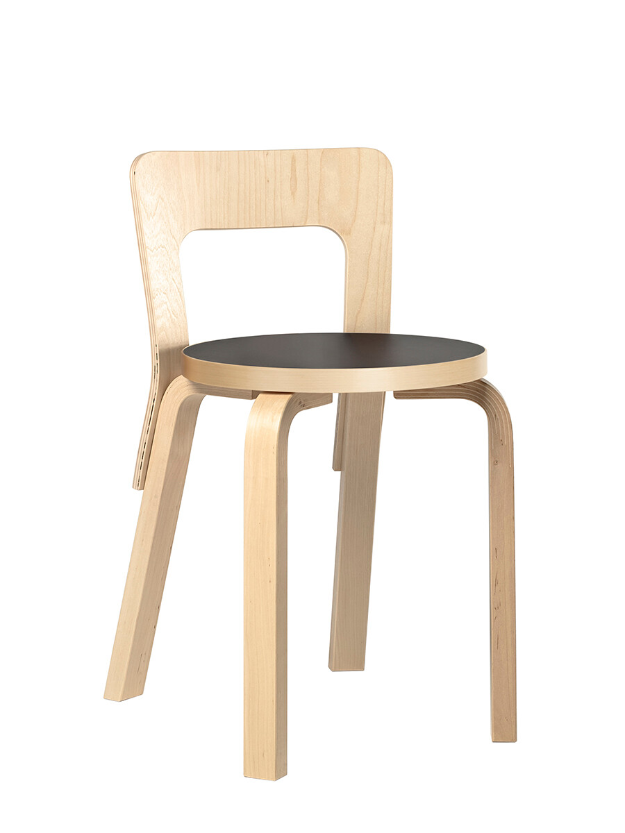 Billede af Chair 65 fra Artek (Birk/Sort)