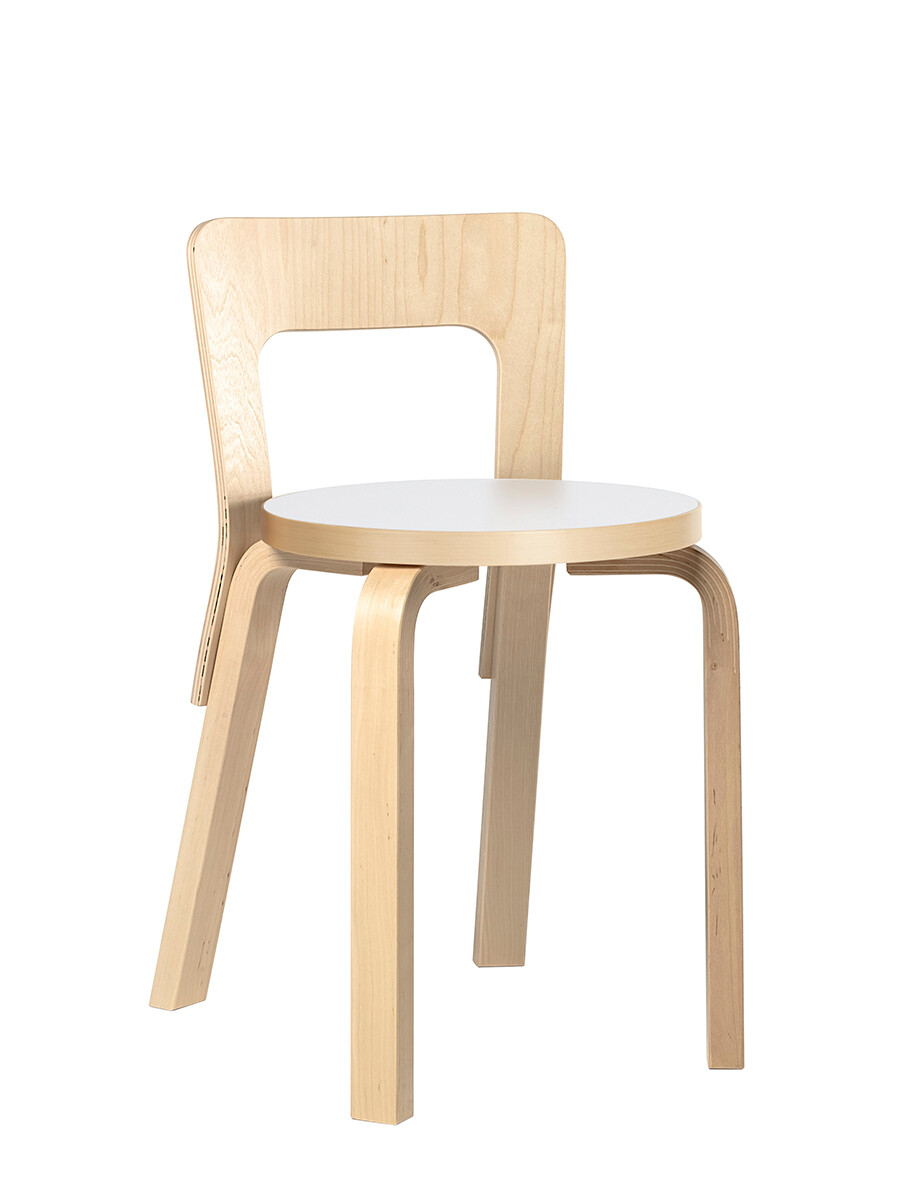 Billede af Chair 65 fra Artek (Birk/Hvid)