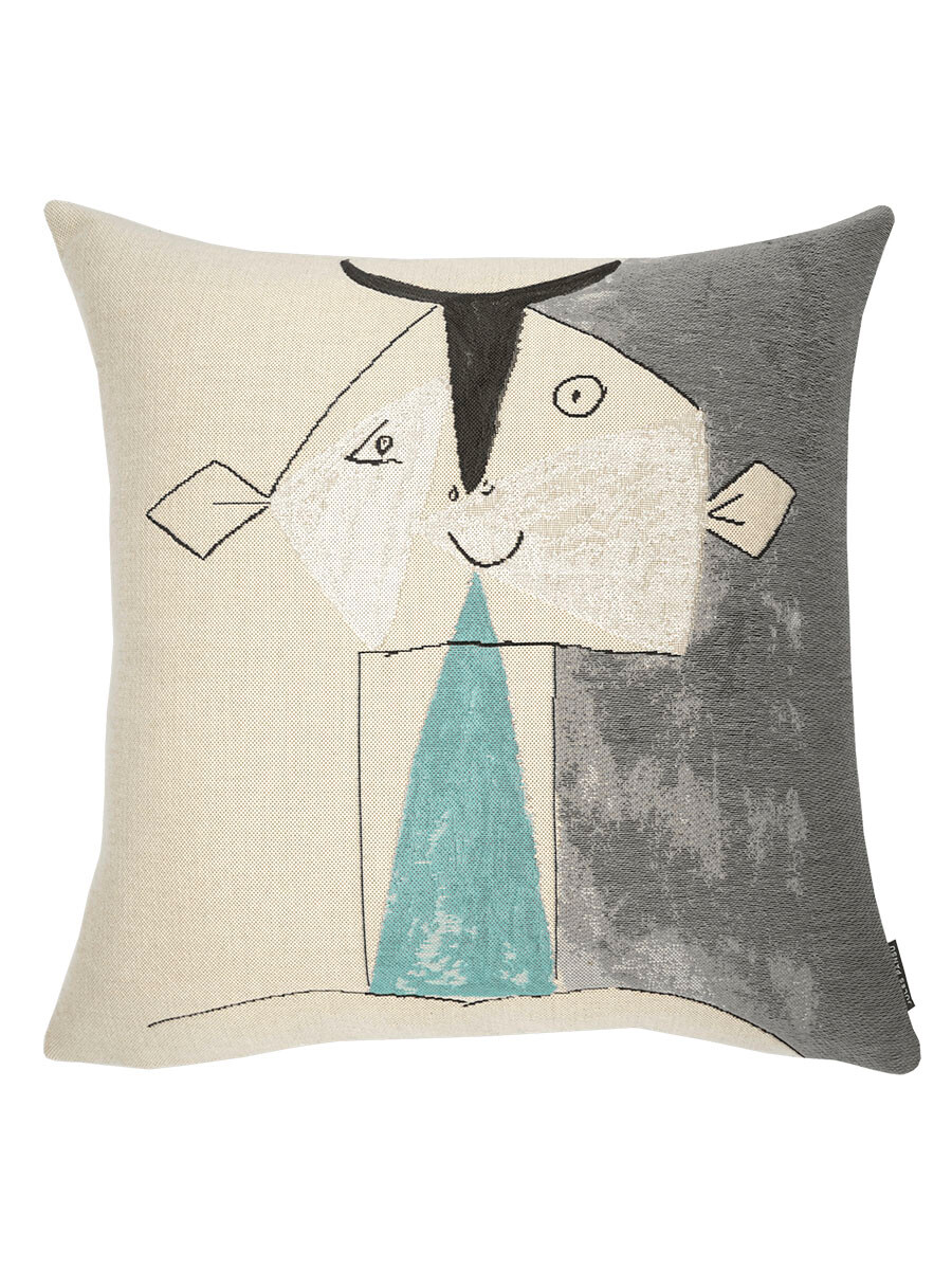 Picasso Tete de Faune Sur Fond Gris Argent Pude fra Poulin Design