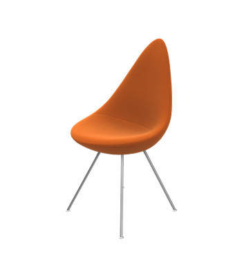 Billede af 3110 Dråben af Arne Jacobsen (Fuldpolstret, Steelcut, 535 Mørk orange)
