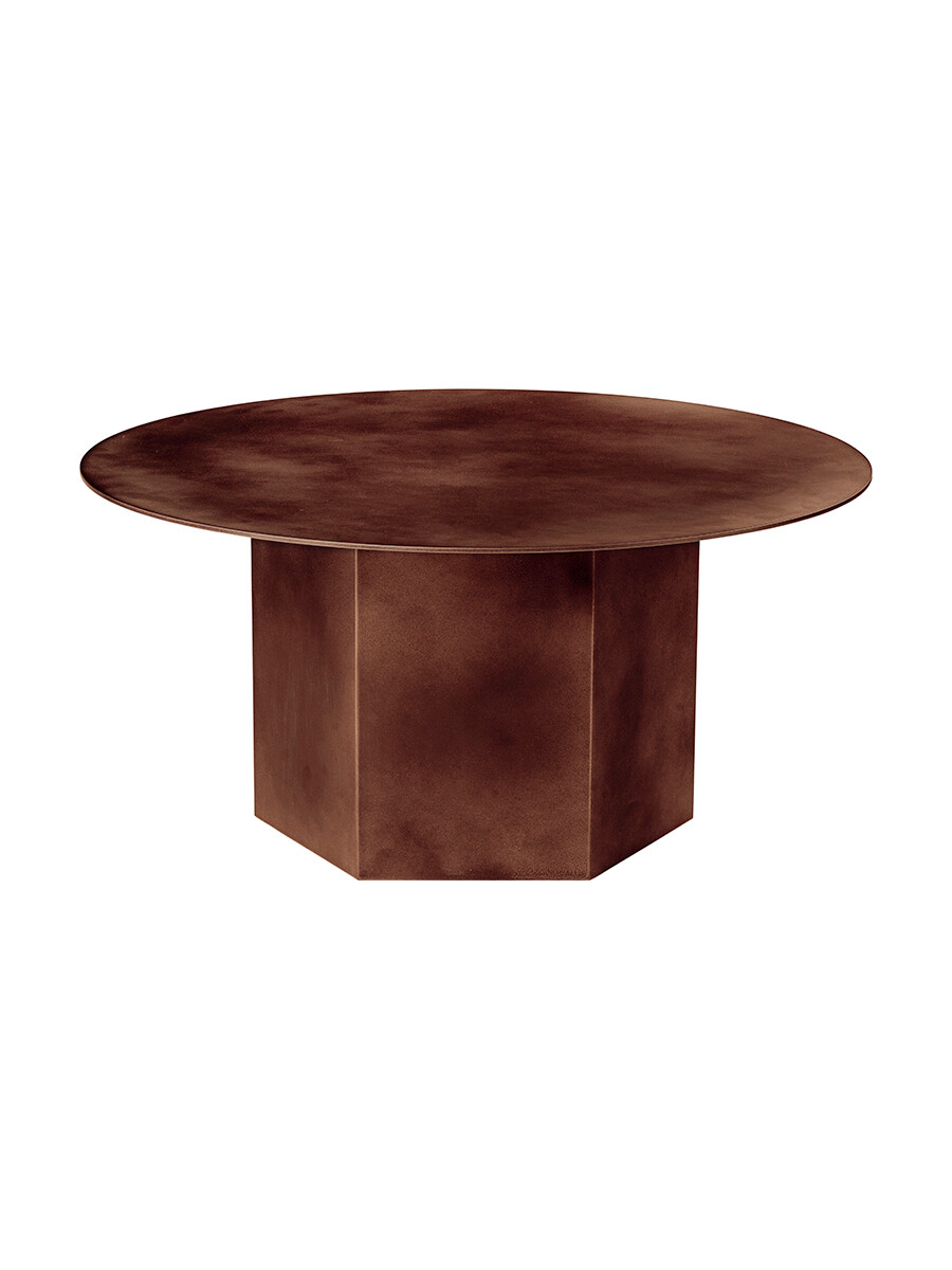 Billede af Epic Coffee Table Ø80 cm, steel fra Gubi (Earthy Red Steel)