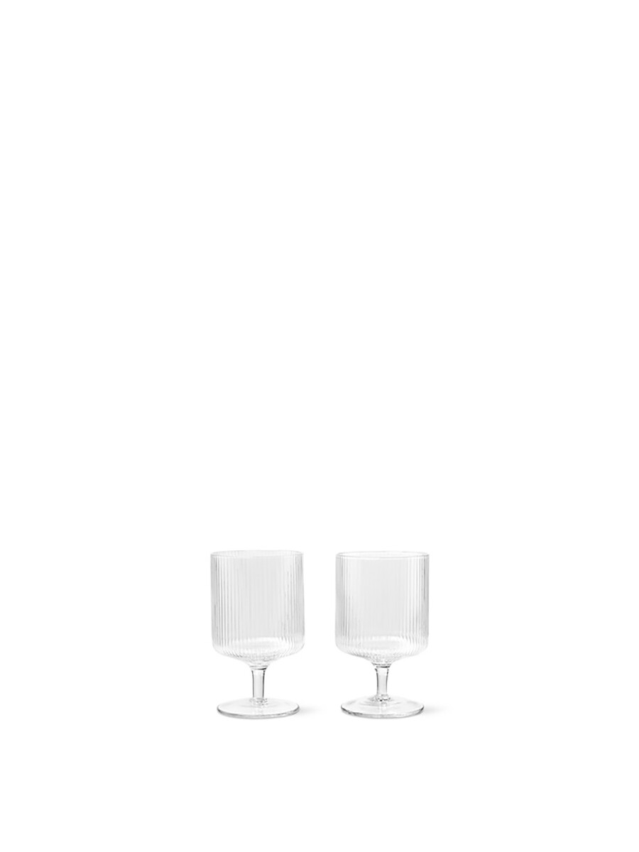 Ripple Wine Glasses, Sæt á 2 stk. fra Ferm Living