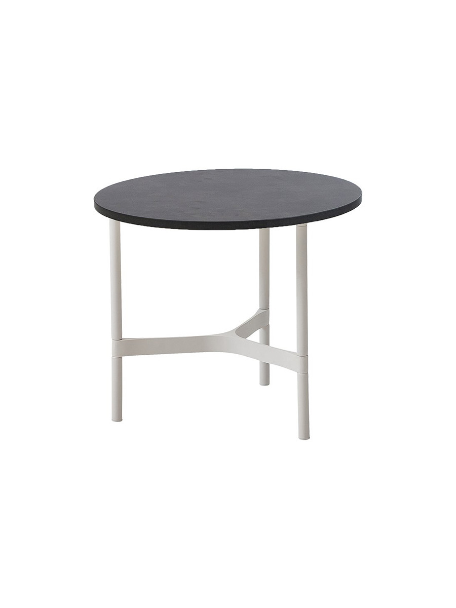 Twist Sofabord, lille fra Cane-line (White, Dark grey (kompaktlaminat))