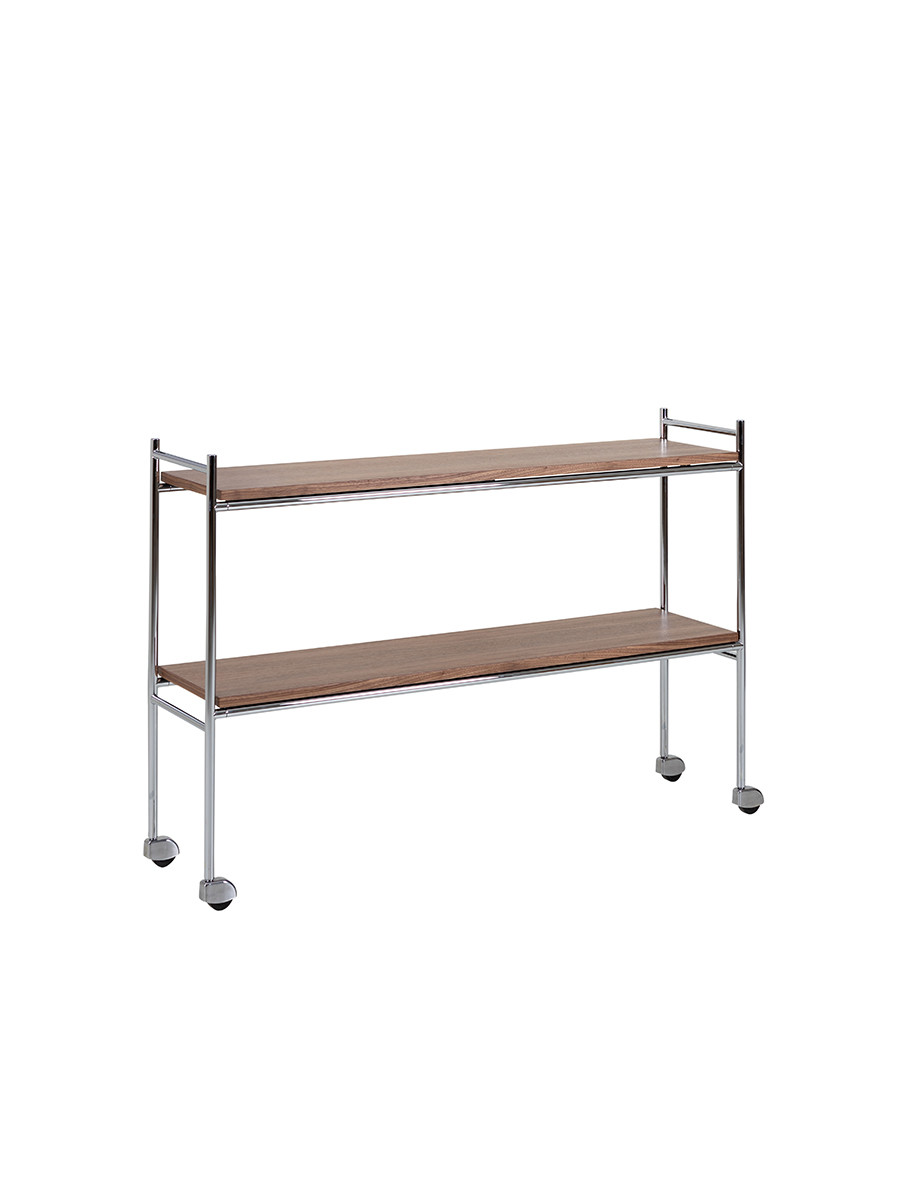 Billede af 97.2 Console, 2 hylder fra Labofa (Chrome stel, Valnød)
