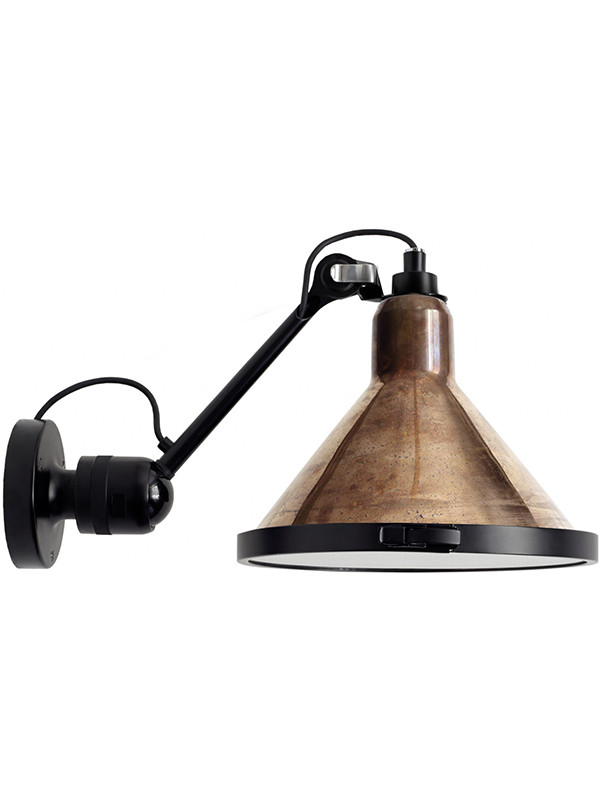 Nr. 304XL udendørs væglampe fra Lampe Gras  (Rå kobber /  conic skærm, Uden sensor)
