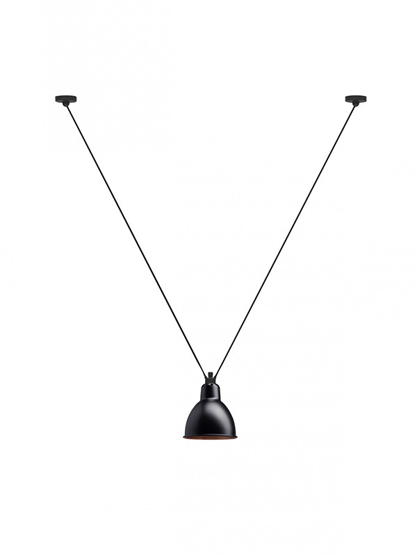 Nr. 323L Loftlampe fra Lampe Gras (Rå kobber / rund skærm)