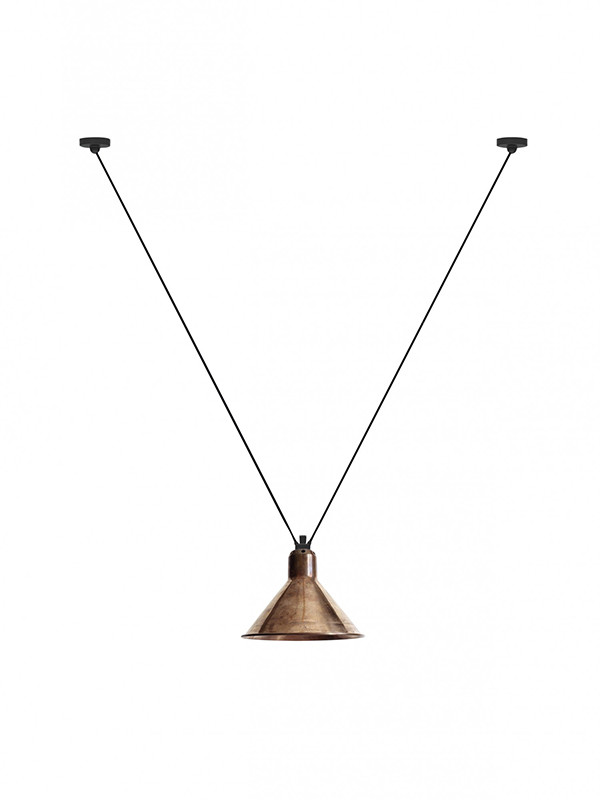 Nr. 323L Loftlampe fra Lampe Gras (Rå kobber)