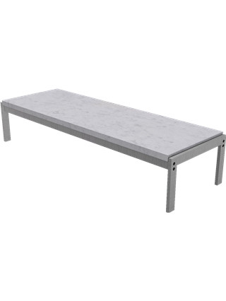 PK62 Sidebord af Poul Kjærholm (Hvidt valset marmor)