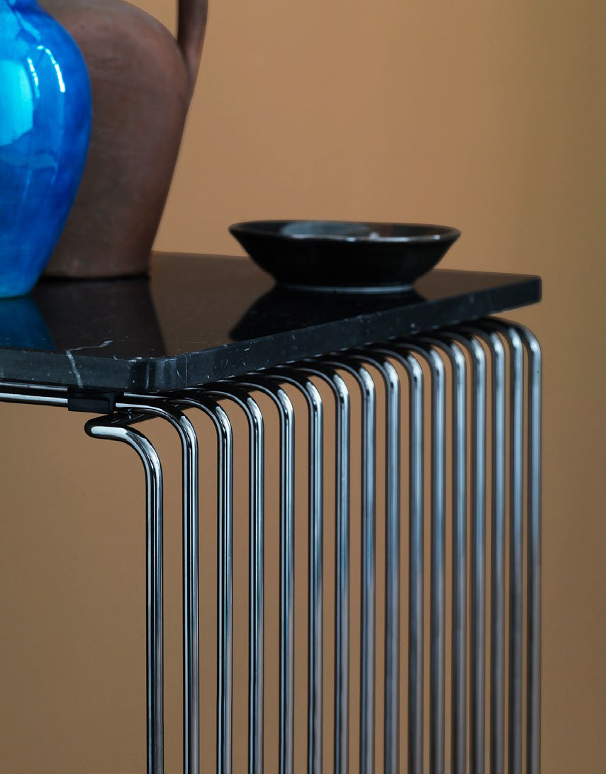 Topplade til Panton Wire fra Montana (Dobbelt: 34,8 x 70,1 cm, Sort marmor)