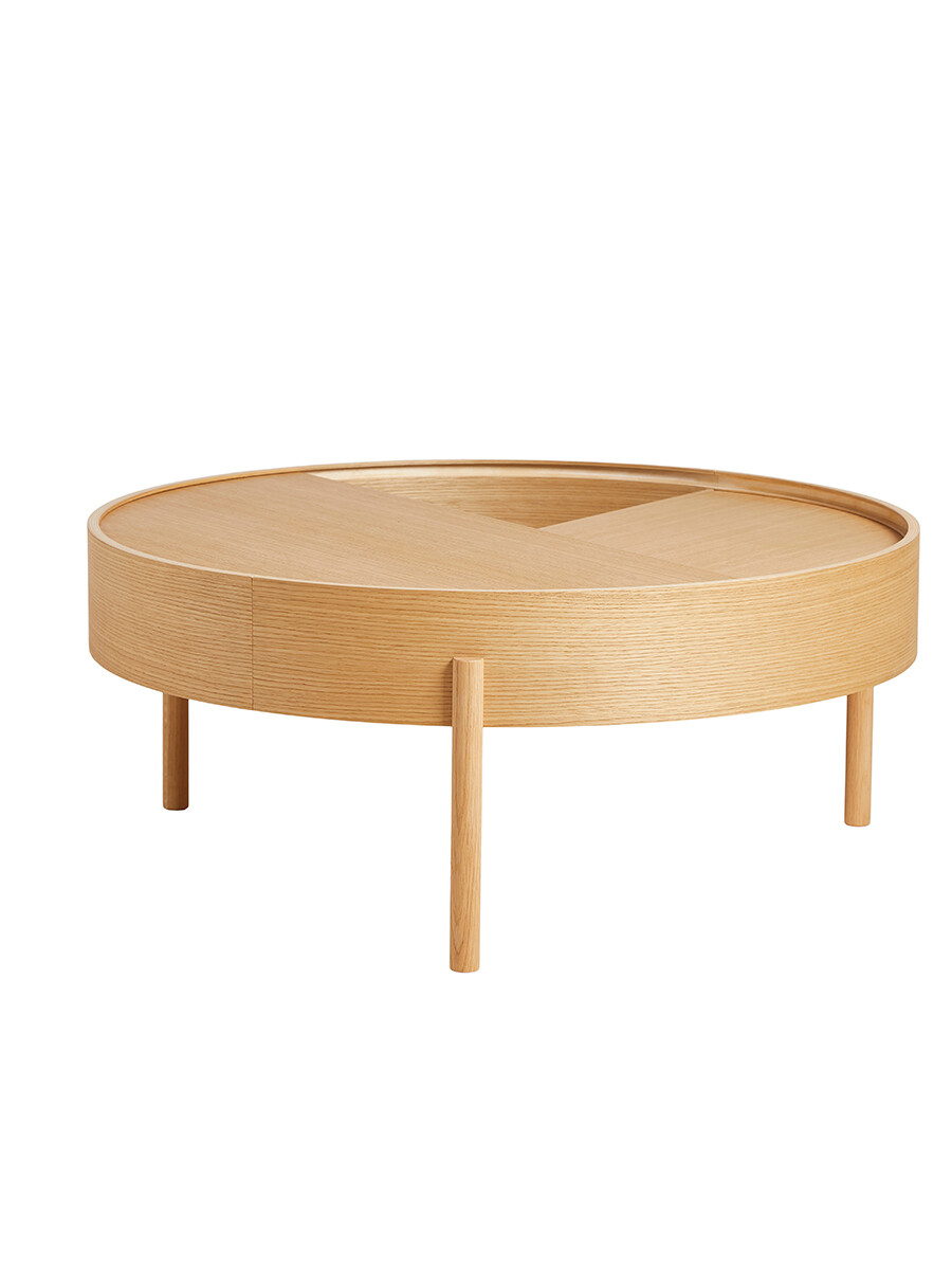 Arc Coffee Table, Ø 89 cm  fra Woud (Oiled Oak)
