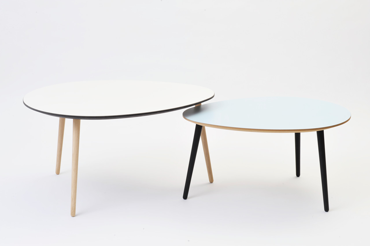 G15 sofabord, oval 78x60 sort mdf fra via cph Oval sofabord