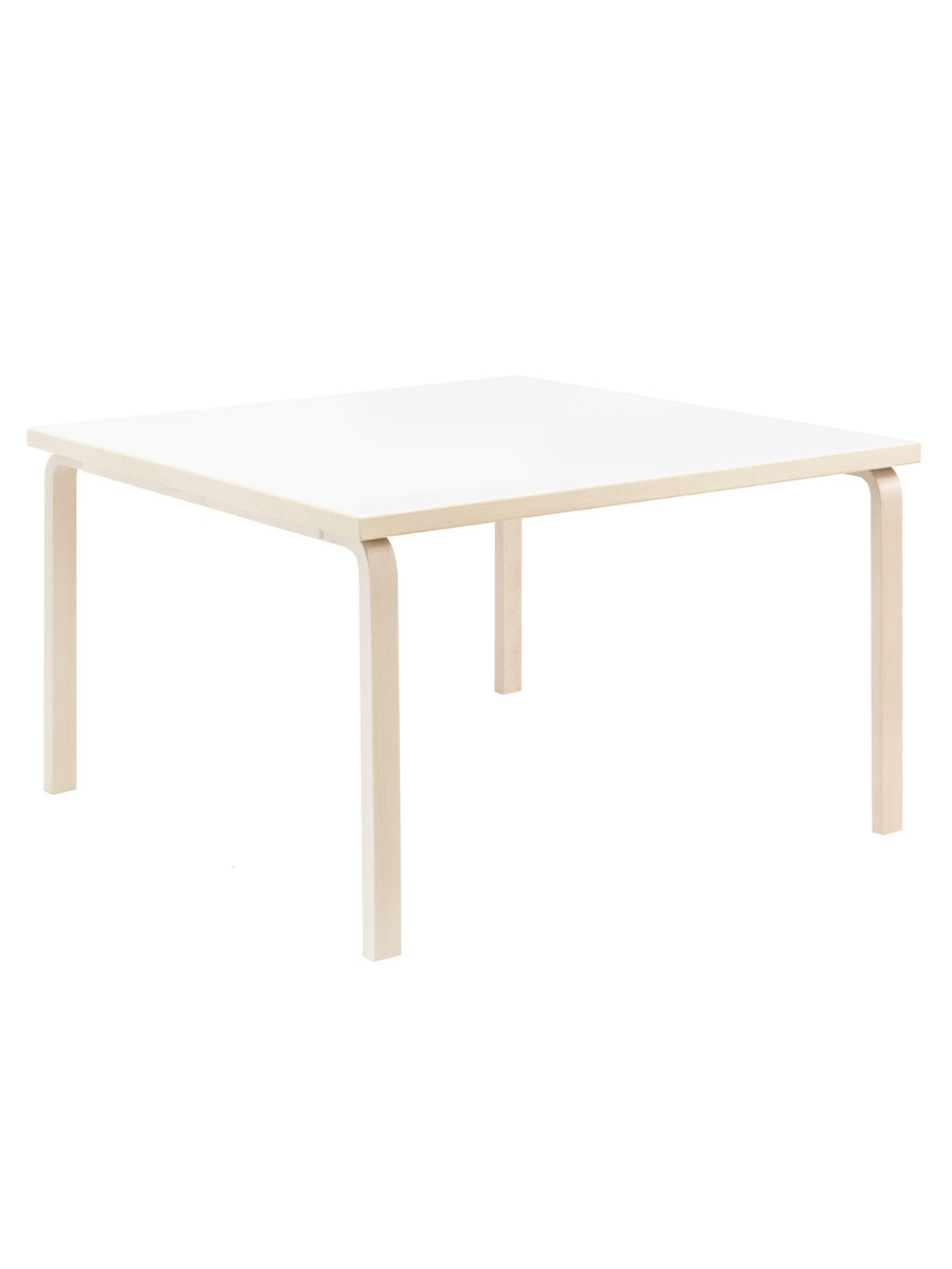 Billede af Aalto Table Square, 120x120 cm fra Artek (Hvid Laminat)
