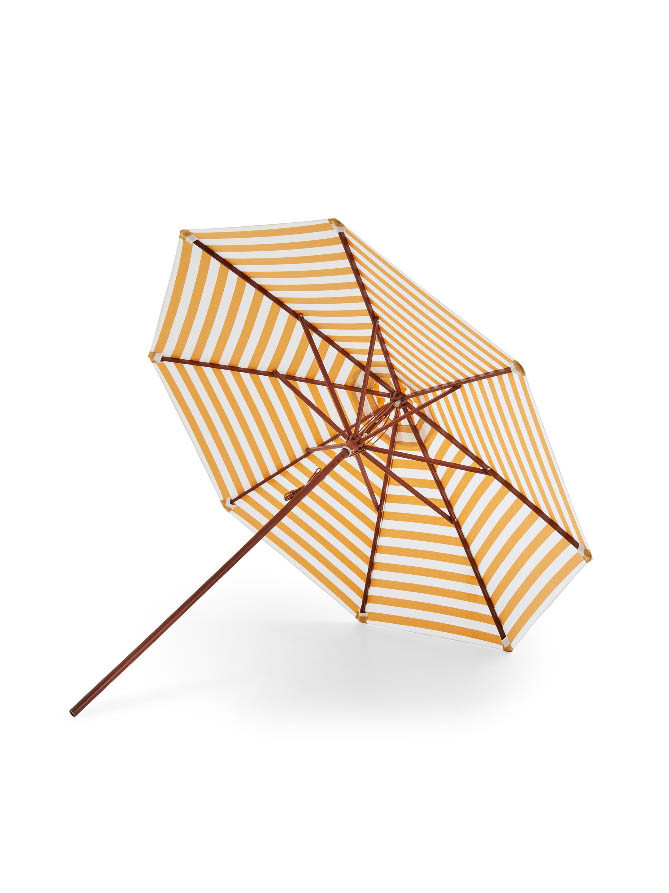 Messina parasol Ø270, Golden Yellow Stripes fra Skagerak