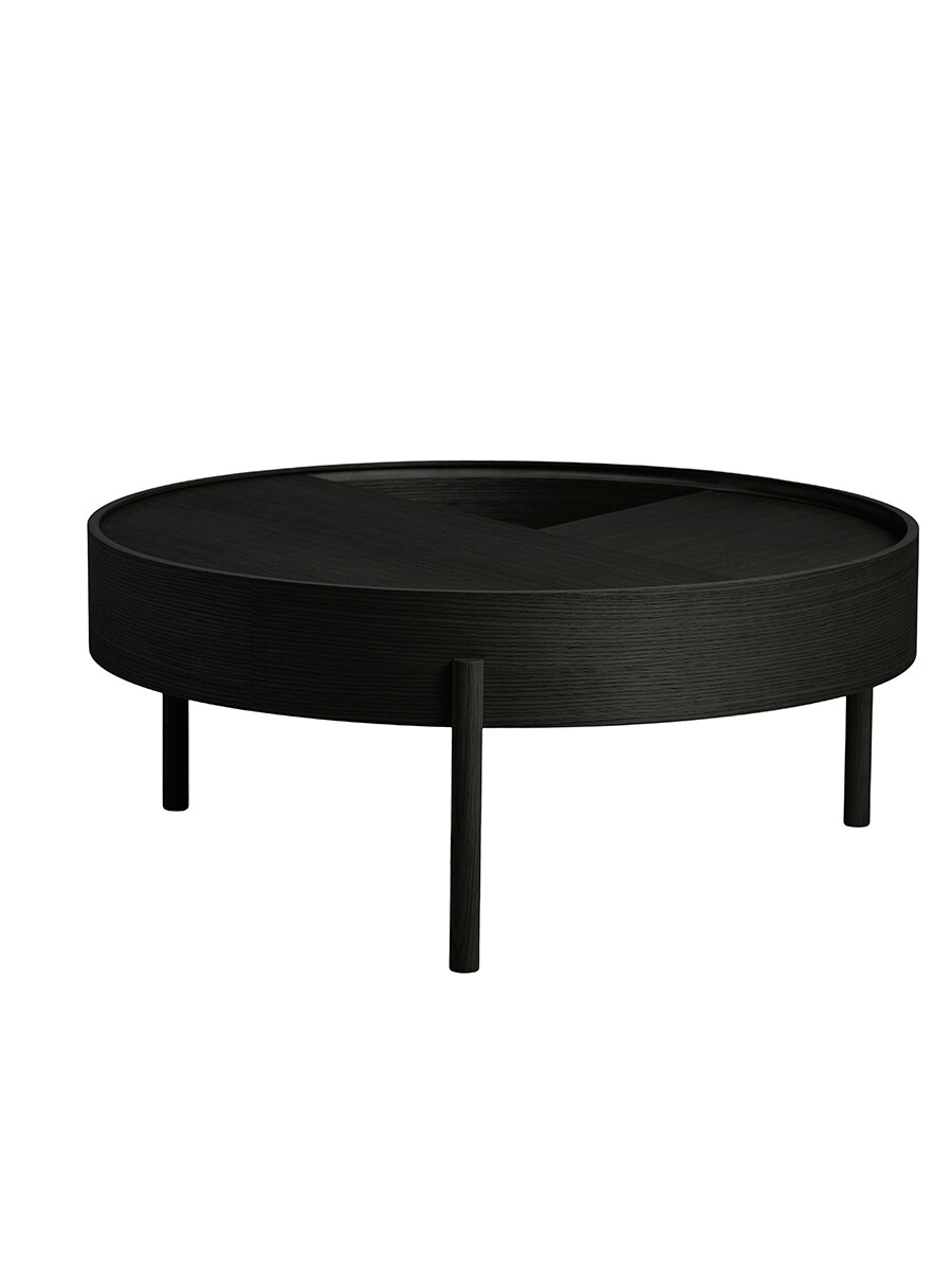 Arc Coffee Table, Ø 89 cm  fra Woud (Black painted ash)
