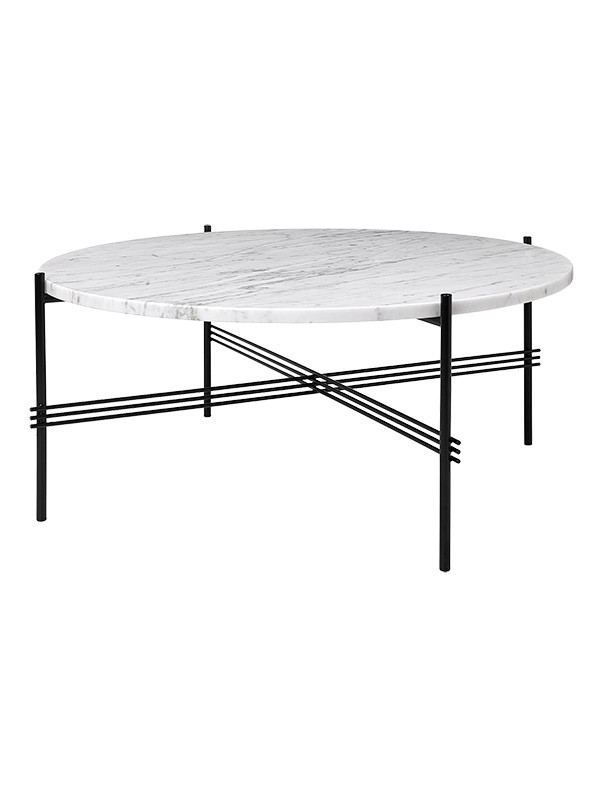 Gamfratesi TS Bord Ø80 fra GUBI (Hvid / sort)