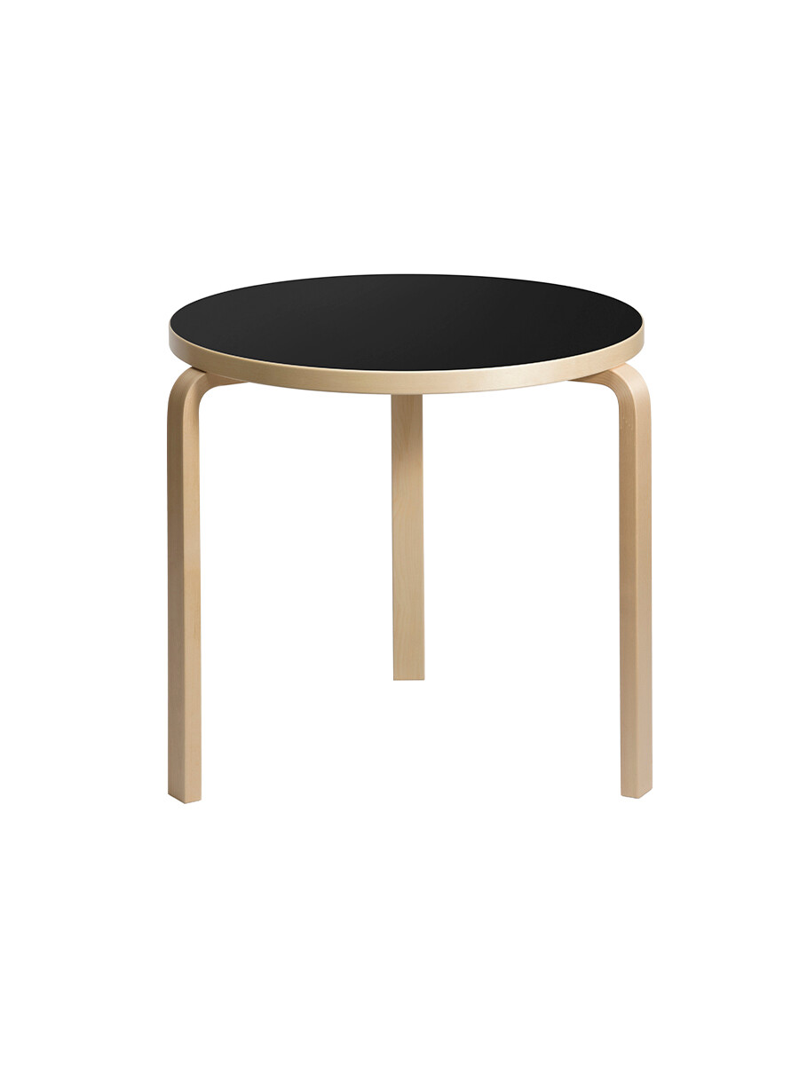Billede af Aalto Table Round, Ø75 cm fra Artek (Sort Linoleum)