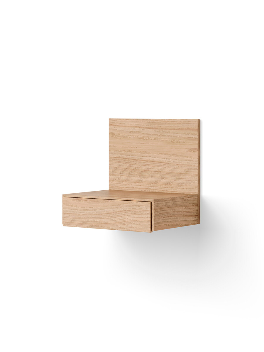 Tana Wall Mounted Nightstand, oak fra New Works
