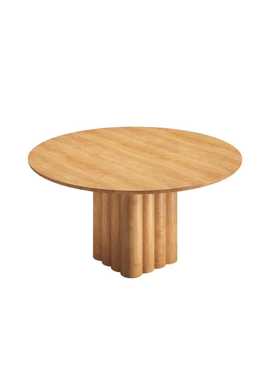 Plush Table Round fra DK3 (Olieret eg, Ø 160 cm + 2 tillægsplader)