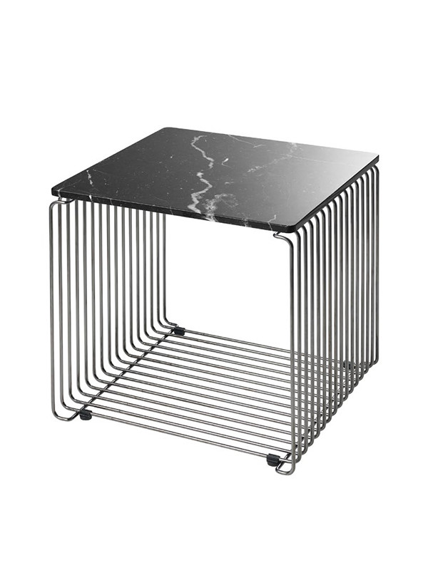 Topplade til Panton Wire fra Montana (Enkel: 34,8 x 34,8 cm, Sort marmor)