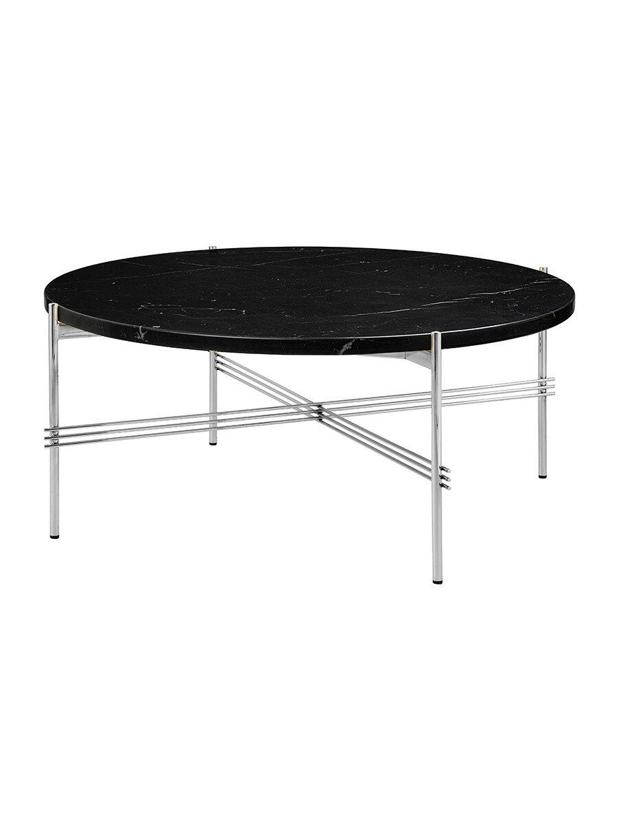 Gamfratesi TS Bord Ø80 fra GUBI (Sort / Poleret stål)