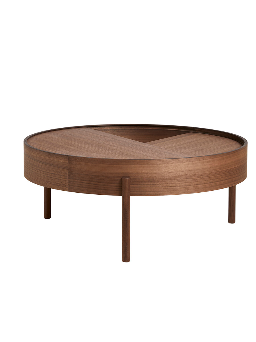 Arc Coffee Table, Ø 89 cm  fra Woud (Walnut)