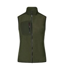 Hol. kom. haller fleece vest ID0747 dame oliven
