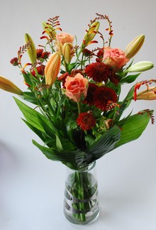 Buket i orange farver.