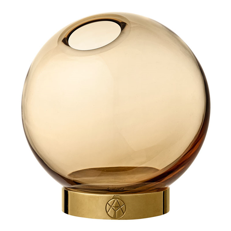 AYTM Globe Vase Amber/Gold Ø 10 cm