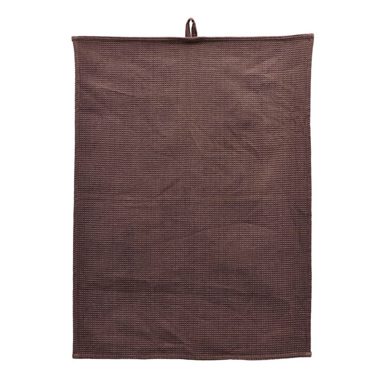 House Doctor Polly Waffle Tea Towel Aubergine