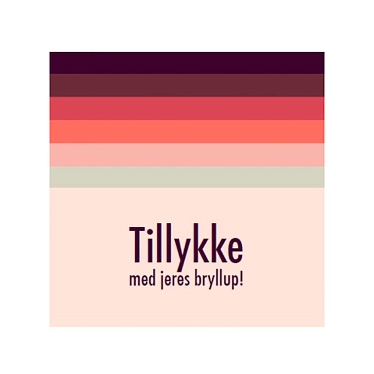 Kort & Plakat Tillykke Med Jeres Bryllup Dobbeltkort